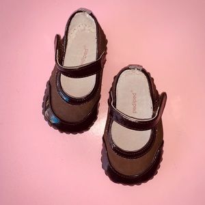 Chocolate Pediped Leather Infant Shoes sz 4-4.5